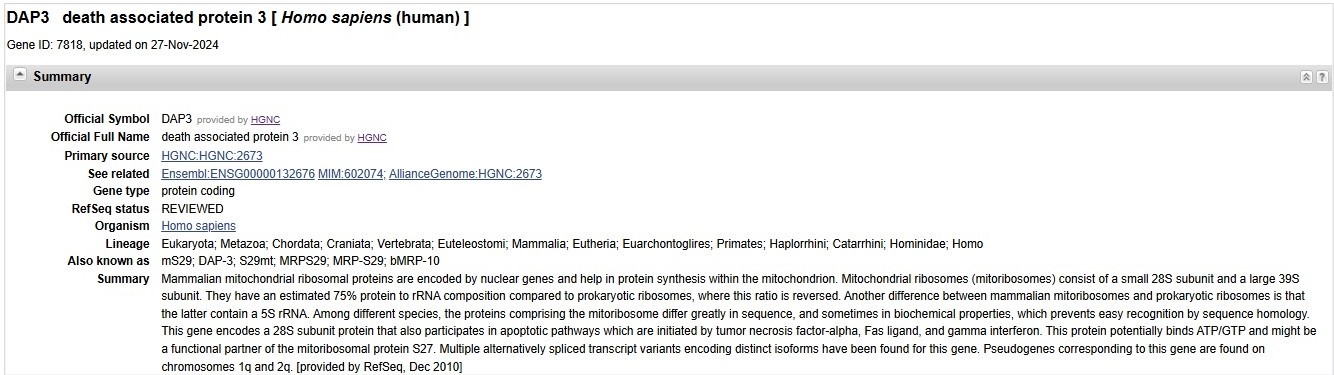 gene medical abbreviation